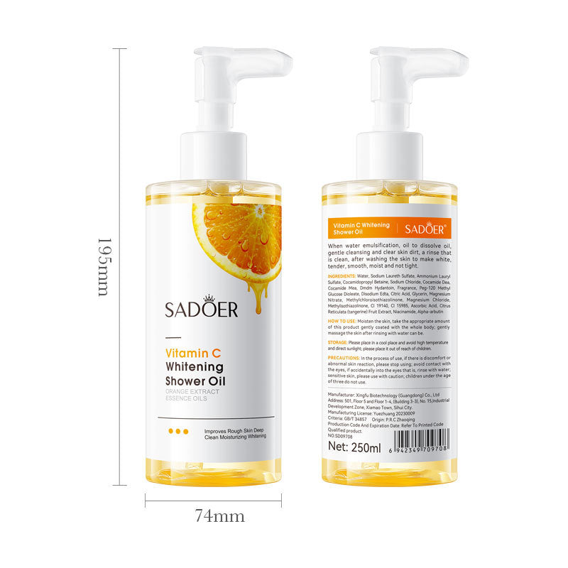 All English Vitamins C Whitening Bath Oil SADOER Deep Cleansing Body Wash  Wholesale