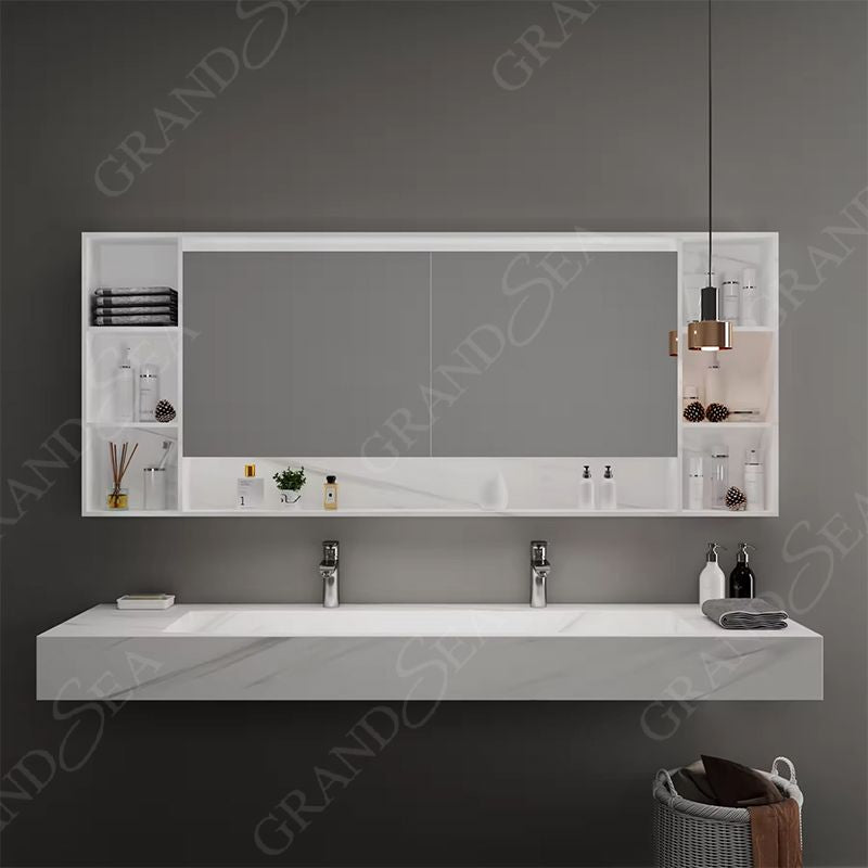 Solid Surface Modern Wall Furniture Counter Top Hand Wash Basin Artificial Stone Sink Pattern Bathroom Vanity Bathroom Basin