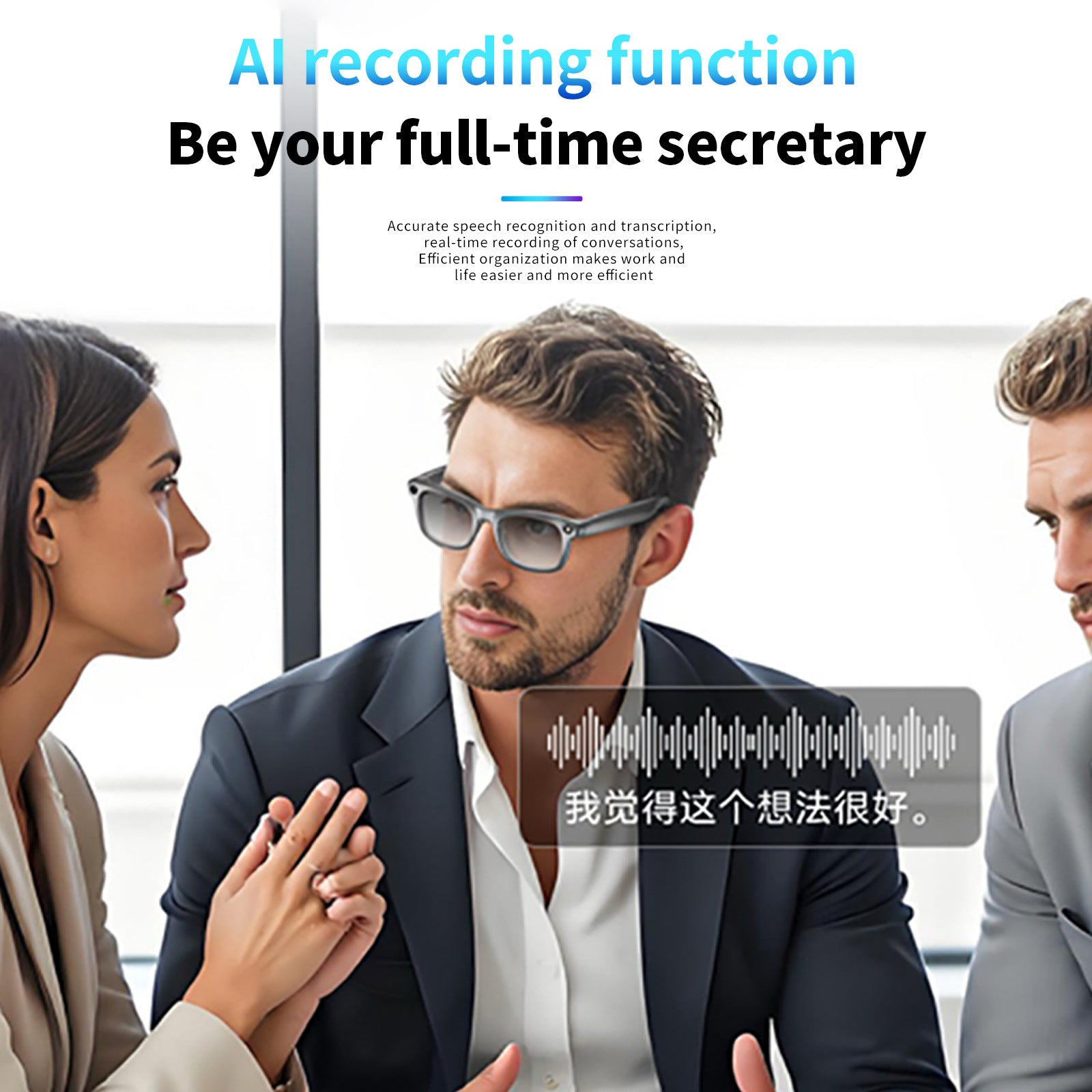 Hot Sale G10Smart Glasses AI Translation AI Intelligent Object Recognition Intelligent Navigation Wearable1080P High Definition Shooting