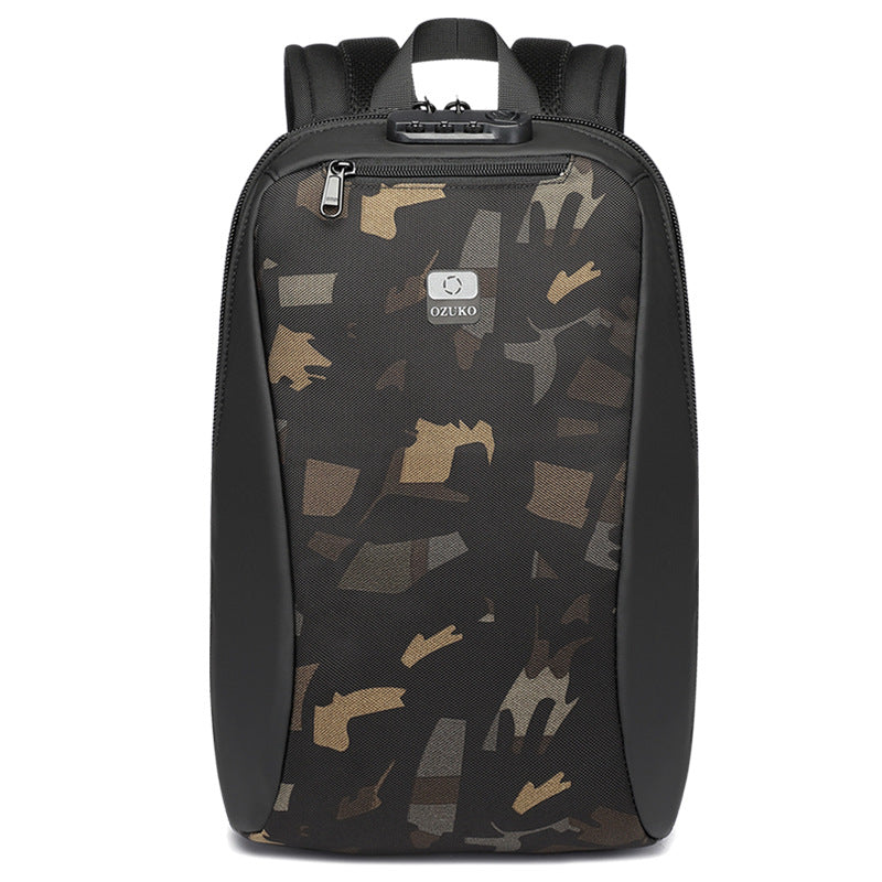 ozuko New Business Backpack Commuting Fashion Student School Bag Casual Waterproof Computer Backpack backpack