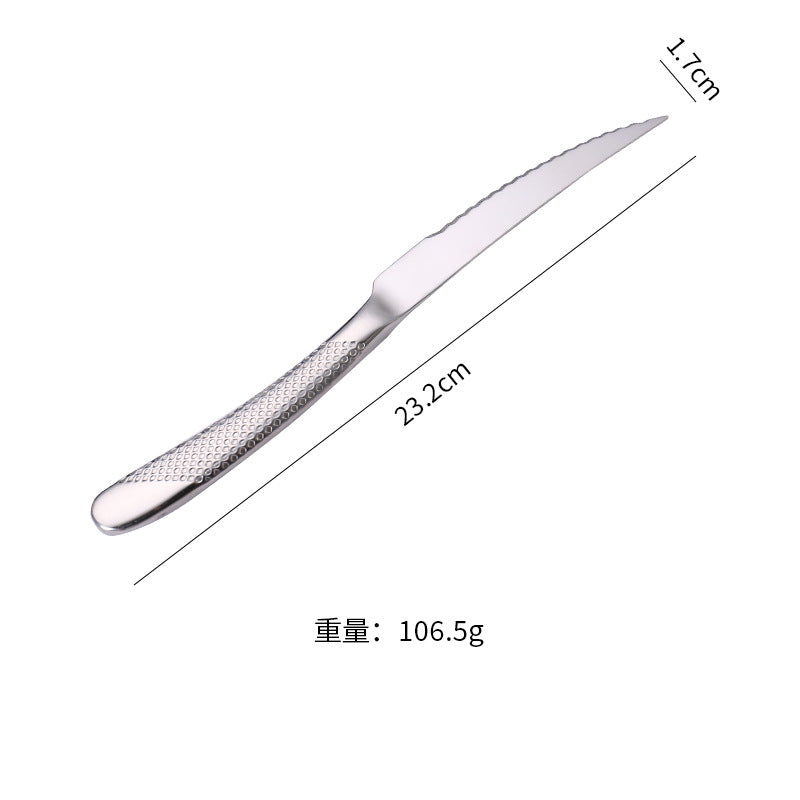 410Stainless Steel Star Diamond Western Steak Knife Fork Spoon Middle Eastern Titanium Coated Hotel Cutlery Knife Fork Spoon Partial Gold