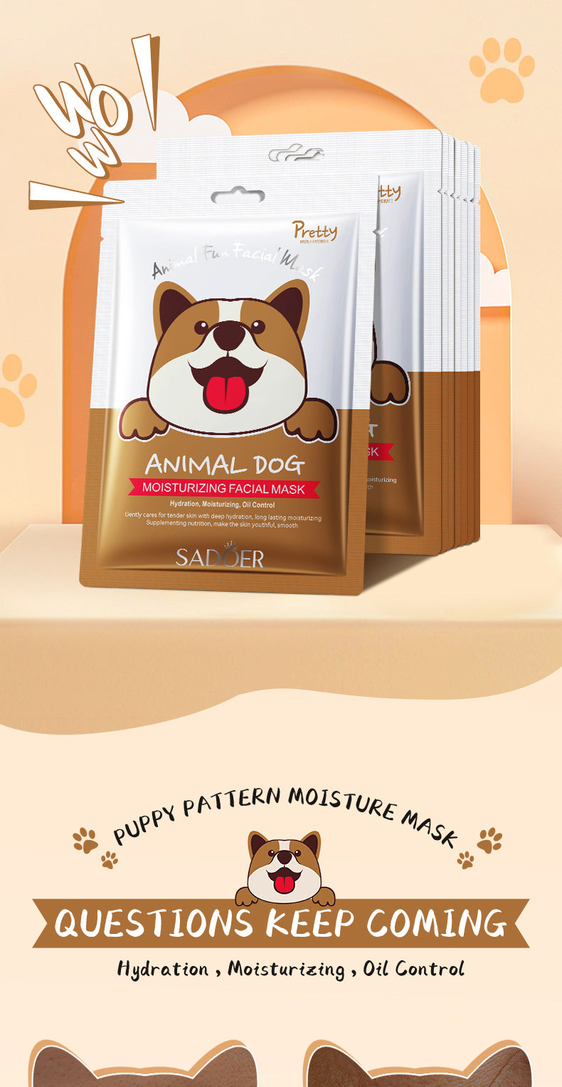 Full English Animal Pattern Mask25g SADOER Hydrating and Moisturizing Skin Care Tablets for  Wholesale