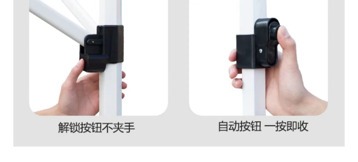 Outdoor Advertising Tent Sunshade Retractable Folding Printed Waterproof Canopy Four-Corner Large Umbrella Stall Tent Four-Legged Rain Shelter