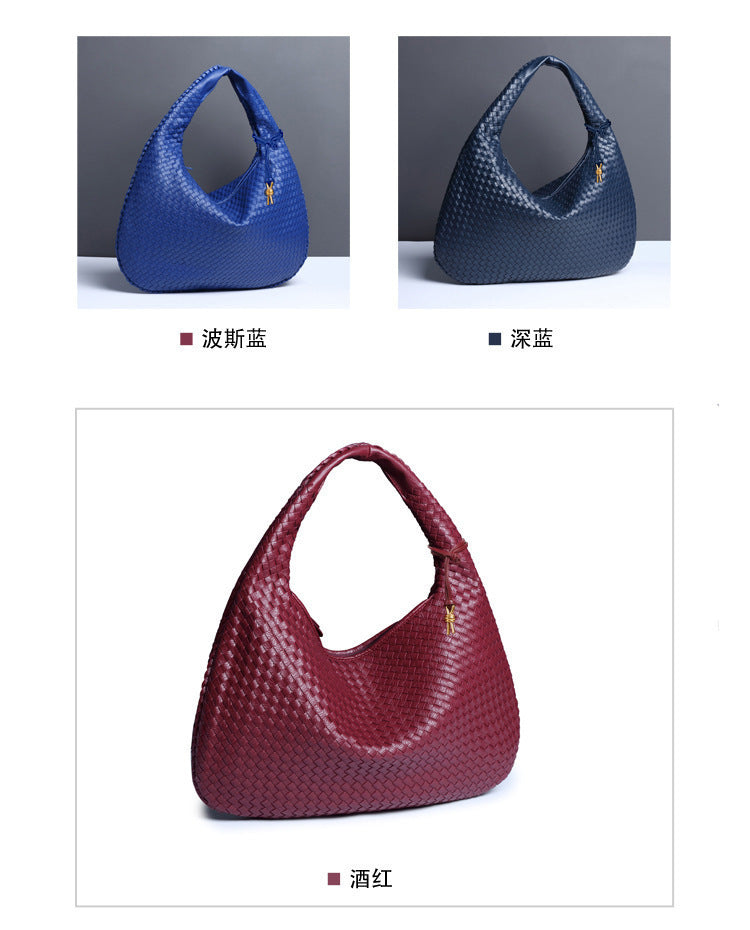AliExpress Handmade Woven Women's Bag Large Capacity Handbag Korean Style Commuting Casual Manufacturer Wholesale
