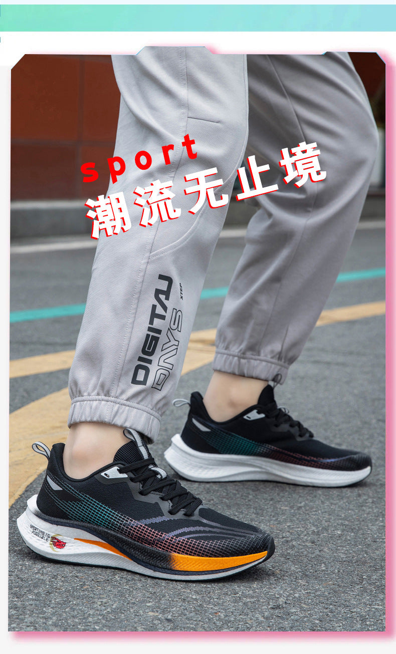 Red Rabbit7pro Breathable Mesh Popcorn Carbon Plate Running Shoes Men and Women Students Sports Sneakers Casual Jogging Shoes