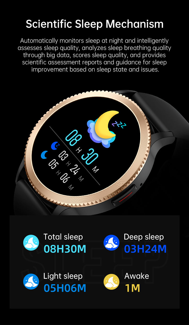 T01Smart Watch1.39inch Bluetooth call, heart rate monitor, step counter, sleep monitoring, message notifications, exercise