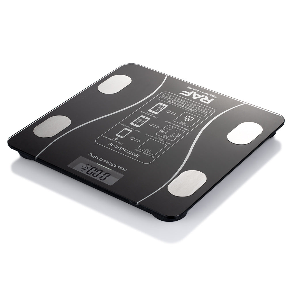 RA  Body Fat Scale Body Fat Scale Rechargeable Smart Electronic Scale LCD Display Home Weight Scale 10034