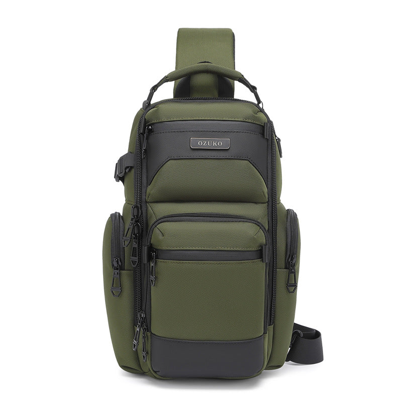 Trendy Men's Chest Bag Crossbody Bag Lightweight Multifunctional Waterproof Travel Portable Sling Bag Casual Men's Bag High-end Feel