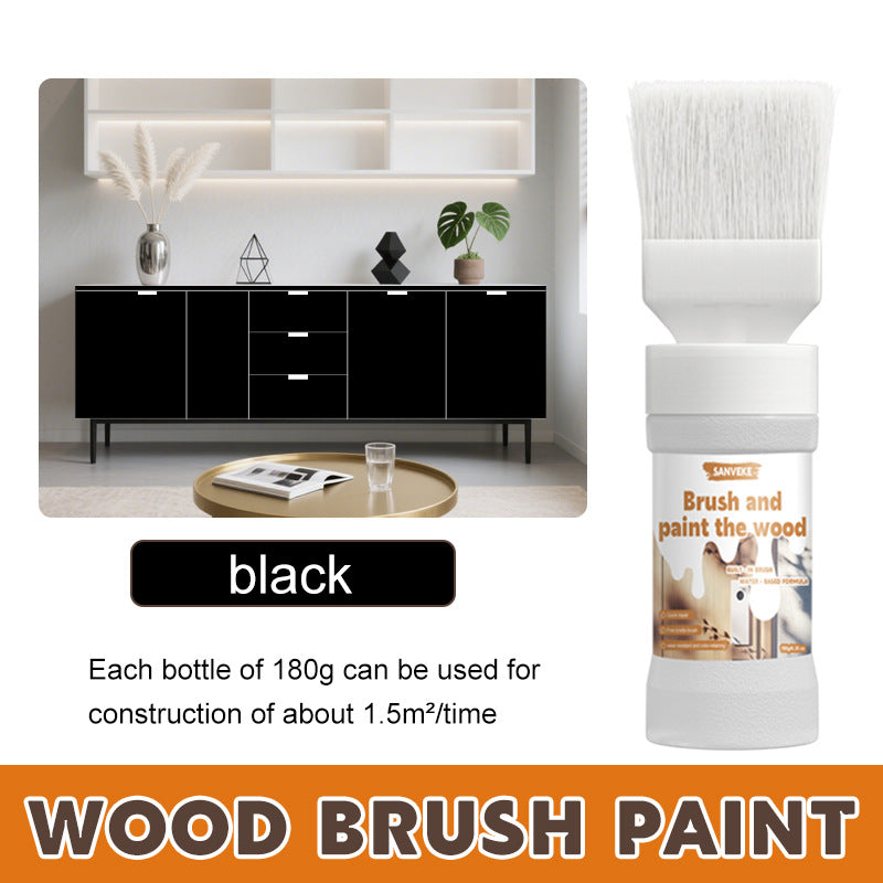 Hot Sale Odorless Water-Based Wood Paint with Brush for Furniture Renovation, Wood Door Color Change, Indoor and Outdoor Universal