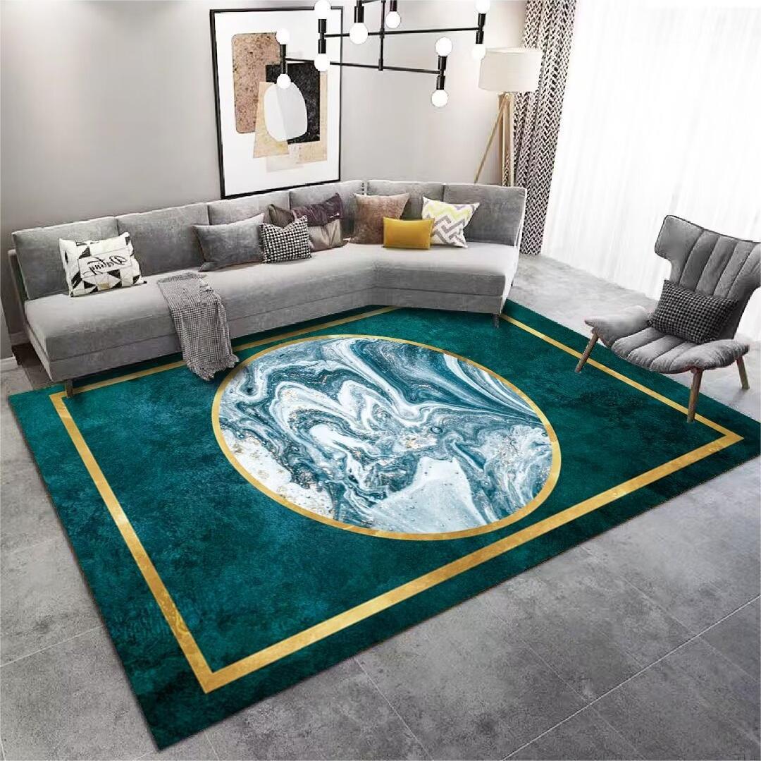 Crystal Velvet Carpet Light Luxury Home Bedroom Non-Slip Wear-Resistant Bedside Blanket Living Room Dirty-Resistant Easy to Care Sofa Coffee Table Blanket
