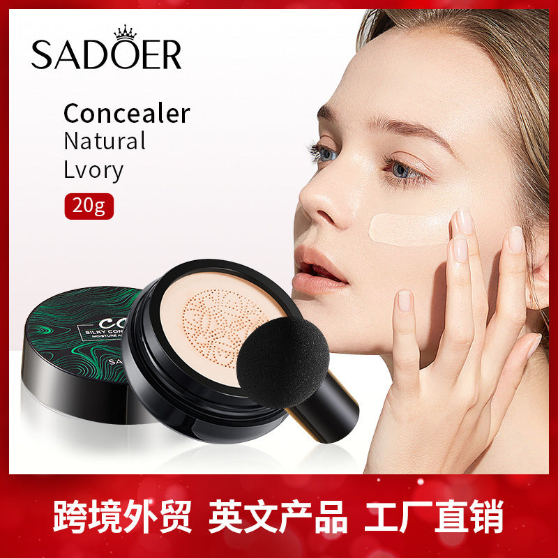 Makeup CC Mushroom Air Cushion Ivory White Brightening Concealer Correcting Face Foundation Export Manufacturer Wholesale