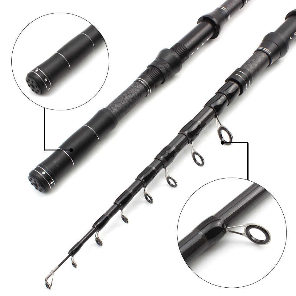 Ultra-short Portable European Carp Fishing Set Fishing Gear Combination European and American Fishing Rod Sea Rod Can Be Used FBA