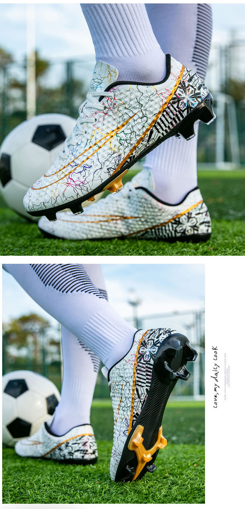 New professional football shoes for men and women AG Spike TF Broken Nail Youth Student Grassland Competition Training Shoes