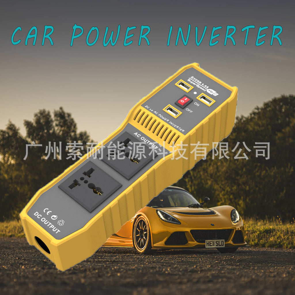Vehicle Inverter200W 12V Turn110V220V 3 USB 2Socket12V Car Inverter