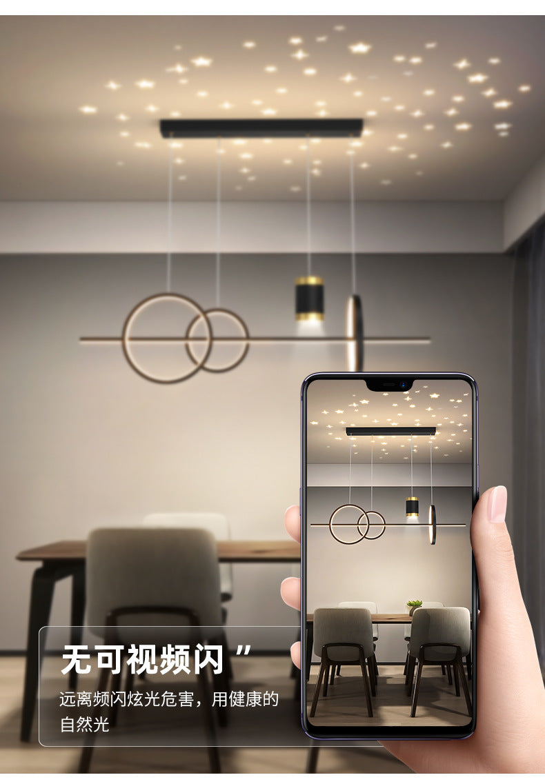 Living Room Pendant Light Modern Minimalist Lighting Internet Celebrity Light Luxury Nordic Lamp Creative Starry Sky Bedroom Bar Counter Dining Room Pendant Light