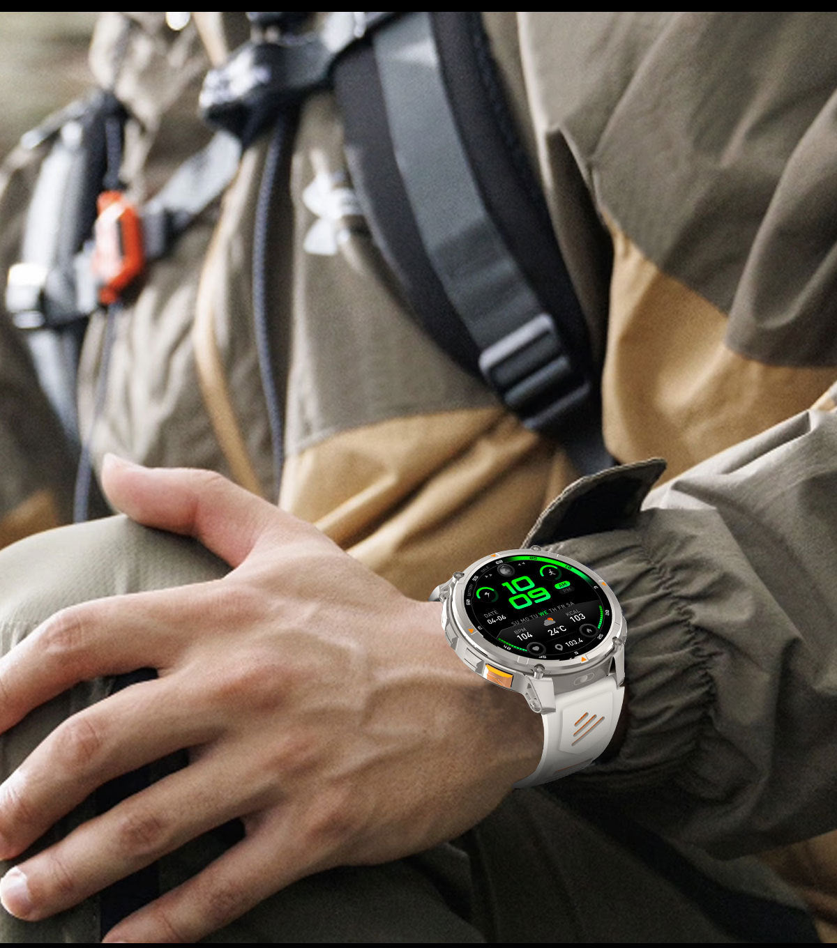 HT33Smart Watch Bluetooth Call True Heart Rate Step Count Sleep Monitoring Compass Deep Waterproof Sports Three-Proof