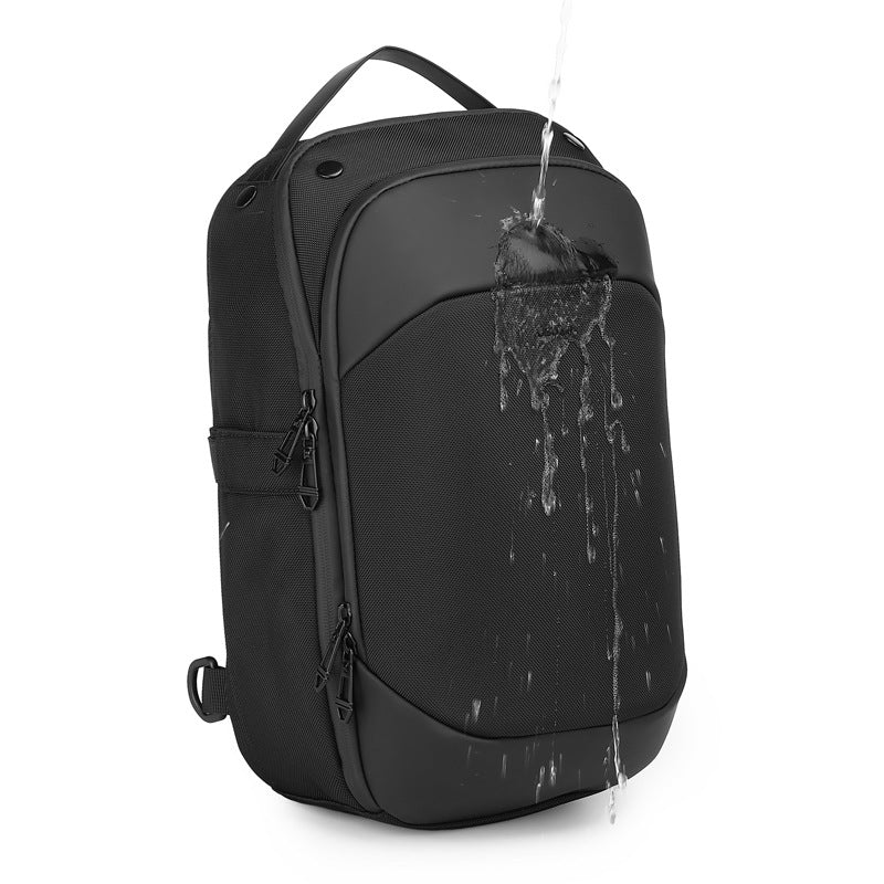 OZUKO Business Chest Bag Men's Large Capacity Waterproof Crossbody Bag High-end trendy brand simple commuter portable bag