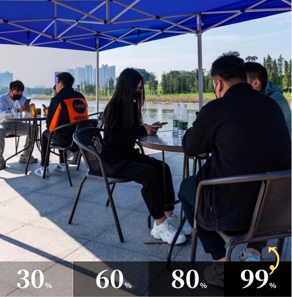 Four-Corner Rainproof Tent Four-Leg Rain Shelter Outdoor Advertising Exhibition Stall Use Sunshade Rain Cover Retractable Folding Canopy