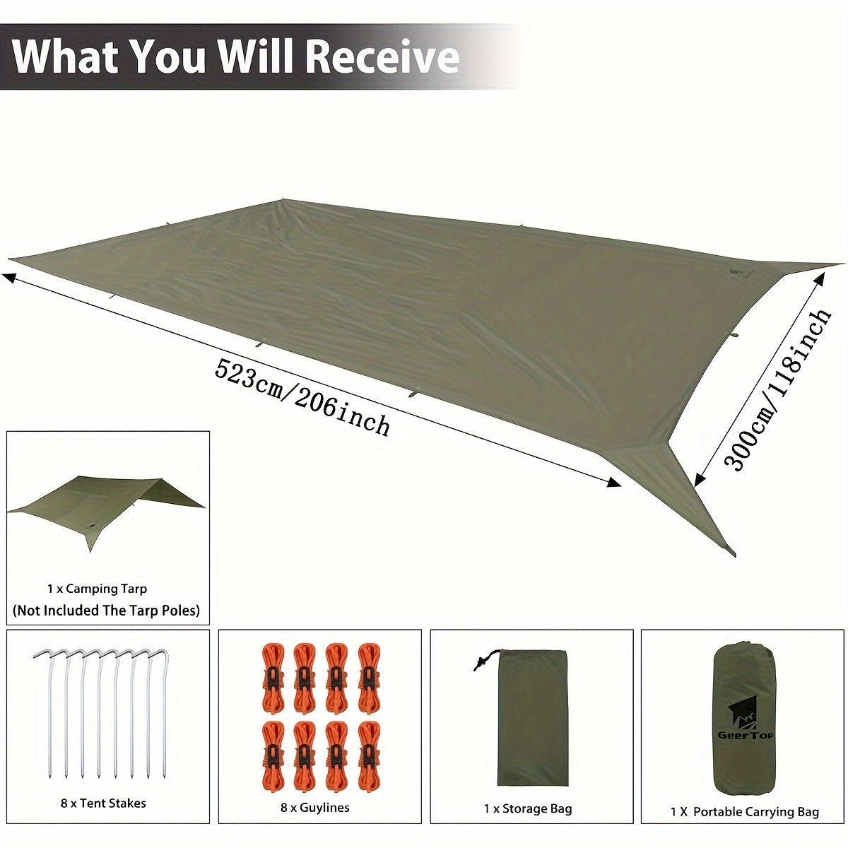 Outdoor Canopy Camping Waterproof Sunshade Large Space Four-Corner Canopy Portable Multi-Functional Setup