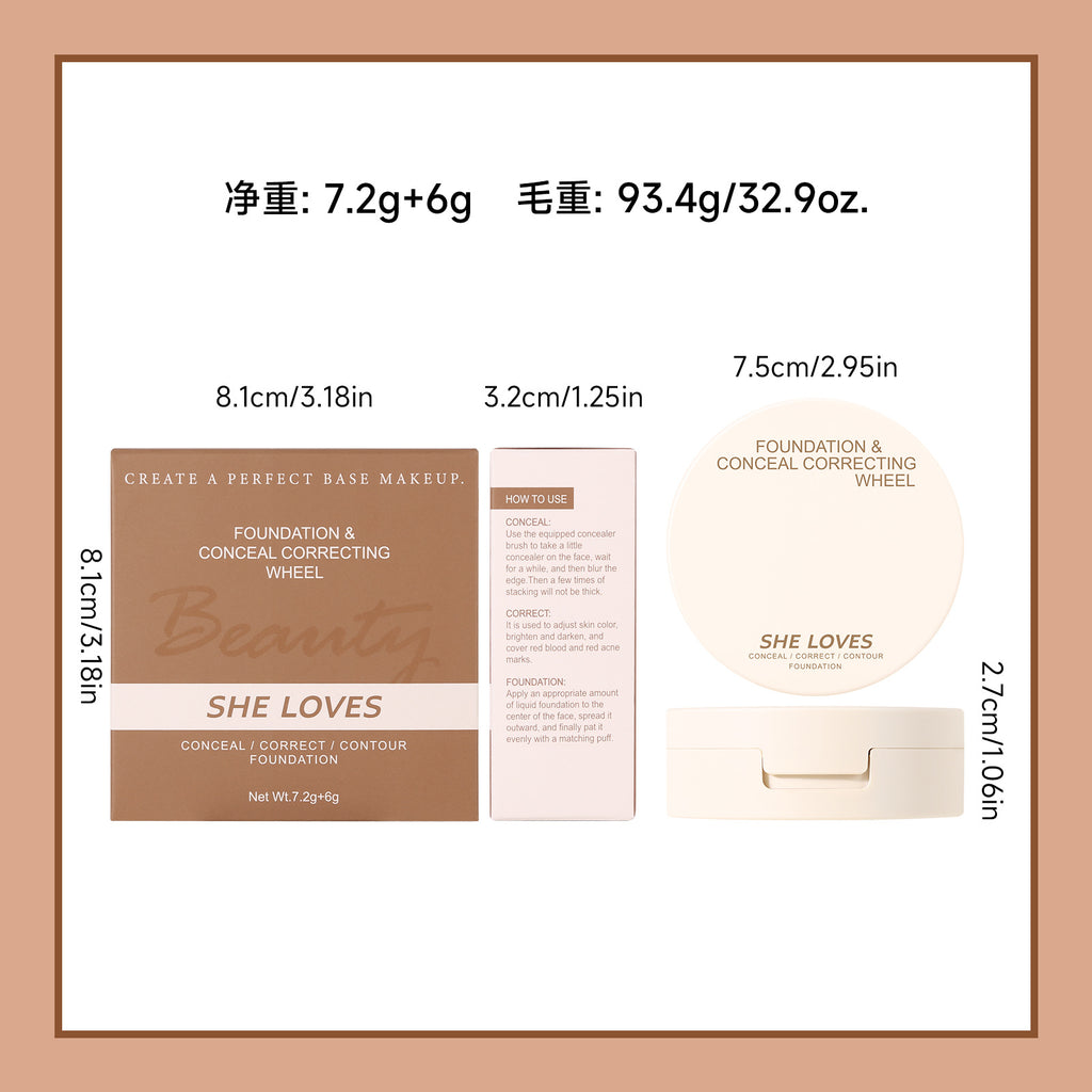 Exclusive Supply sheloves Concealer Cover Acne Marks, Spots, Dark Circles, Contouring Foundation Cream Concealer Palette
