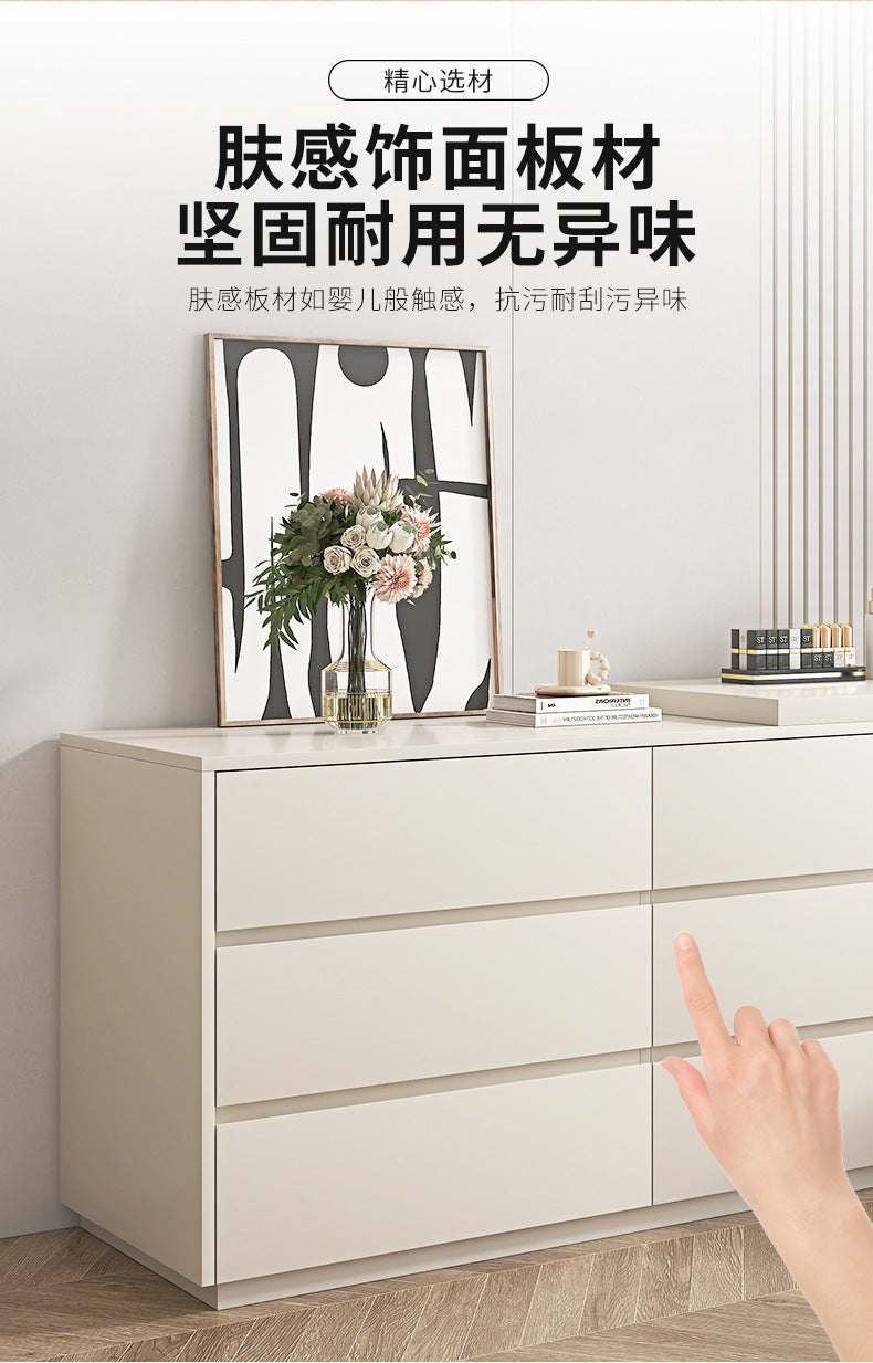 Solid Wood Dressing Table Bedroom Chest of Drawers Integrated Makeup Mirror Dressing Table Storage Cabinet Light Luxury Extendable Makeup Desk