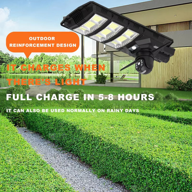 led Solar Street Light Head with Camera HD Monitoring Solar Panel Monitoring High Wattage Outdoor Waterproof