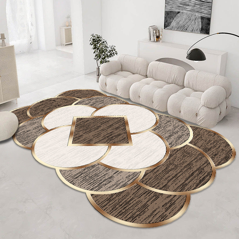 Crystal Velvet Carpet Full Coverage Living Room Non-Slip Coffee Table Rug Chinese Classical Home Bedroom Bedside Rug One Piece Dropshipping