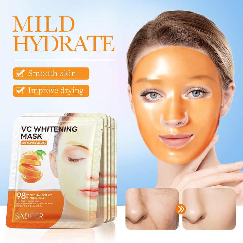 Facial Mask25g SADOER Aloe Vera VC Moisturizing and Rejuvenating Face Mask Sheet Pack for Cross-Border Wholesale