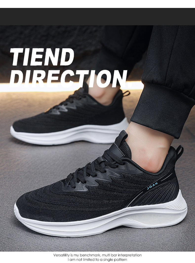 2025Foreign Trade New Fashion Sports Casual Shoes Breathable Mesh Men's Shoes Lightweight Non-Slip Wear-Resistant Running Shoes