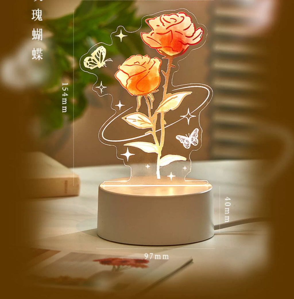 Tulip Night Light Flower Creative Gift Table Lamp Birthday Gift for Best Friend High-end Gift Customizable LOGO