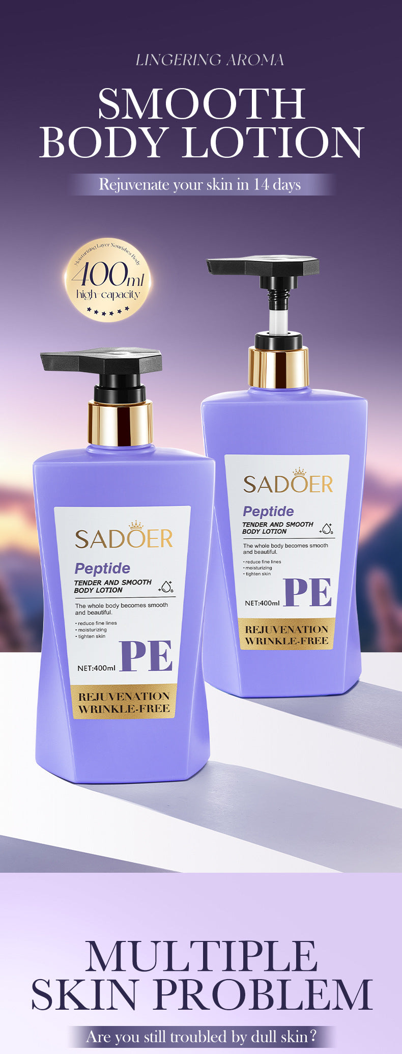 All English Vitamins C Translucent Body Lotion SADOER Moisturizing Body Lotion  Wholesale