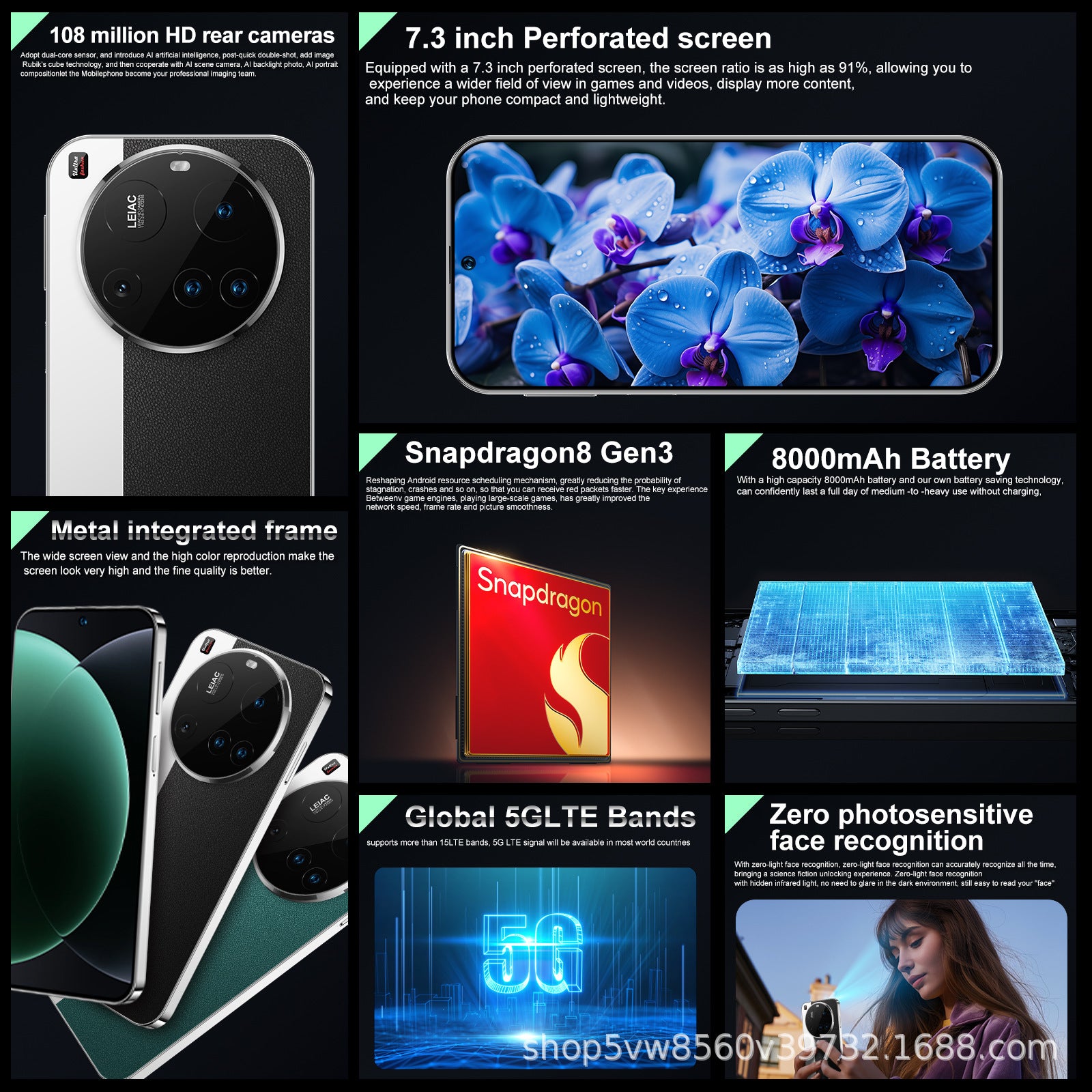 Hot Sale M15ultra Android Smartphone16+1T Factory Direct Sales Mobile Phones