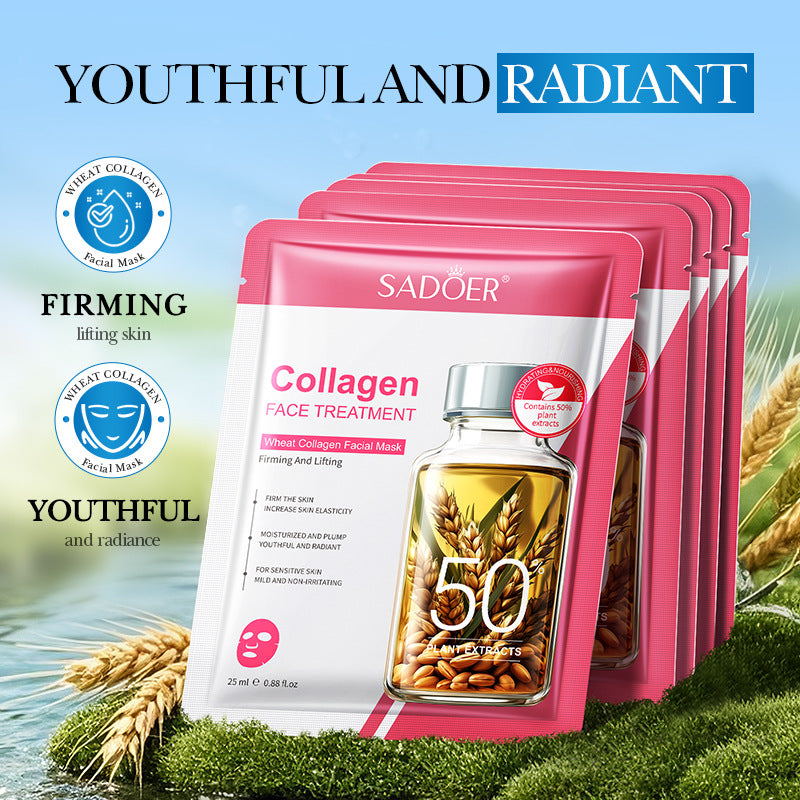 Cross-border Face Mask25ml Plant Series Wheat Olive Moisturizing Hydrating Mask Export Manufacturer Wholesale