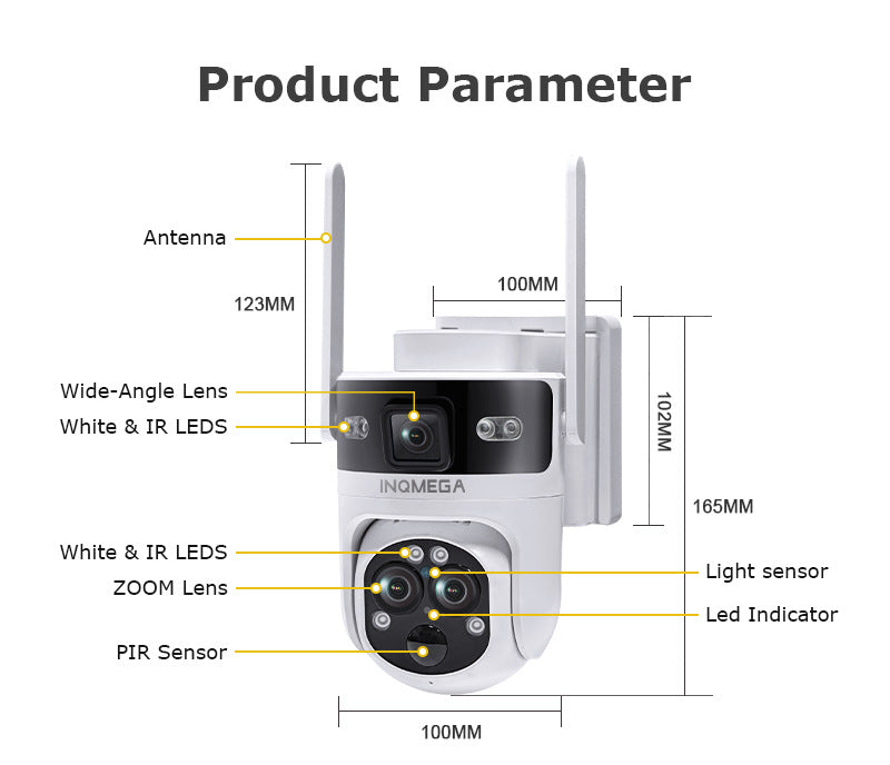 Manufacturer Private Model Outdoor4G Three-eye Solar Camera6MP High Definition Full Color1510x Zoom Solar Surveillance
