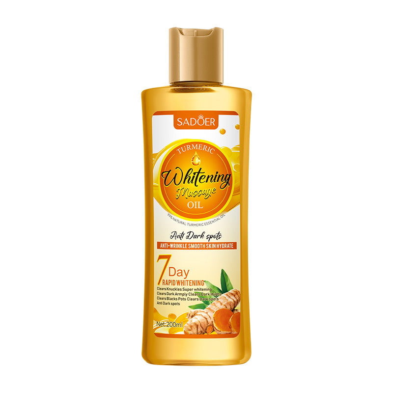 Turmeric Whitening Massage Essential Oil SADOER Moisturizing Body Universal Essential Oil Cross-Border Wholesale