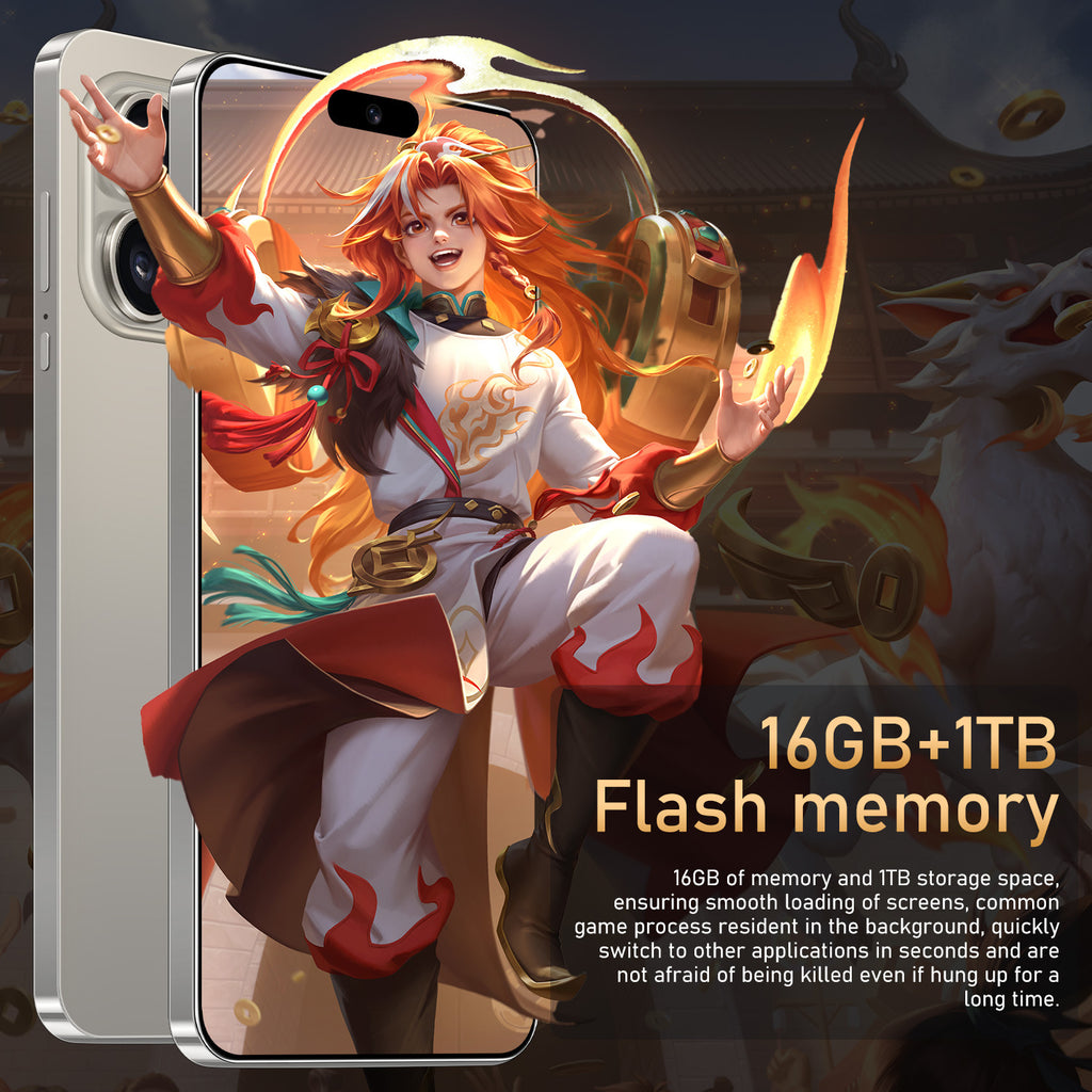 Globally Exclusive for Smartphones i16pro max Android Large Screen16+1T Source Factory(Popular)