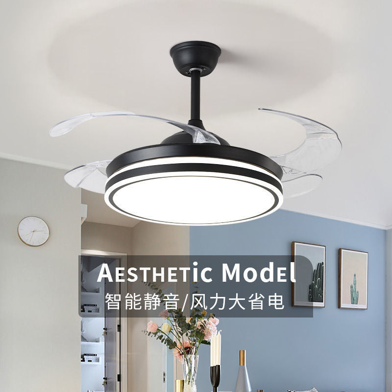 Invisible Fan Light Living Room Integrated Bedroom Light Ceiling Fan Light Strong Wind Home Smart Dining Room Electric Fan Ceiling Light Factory