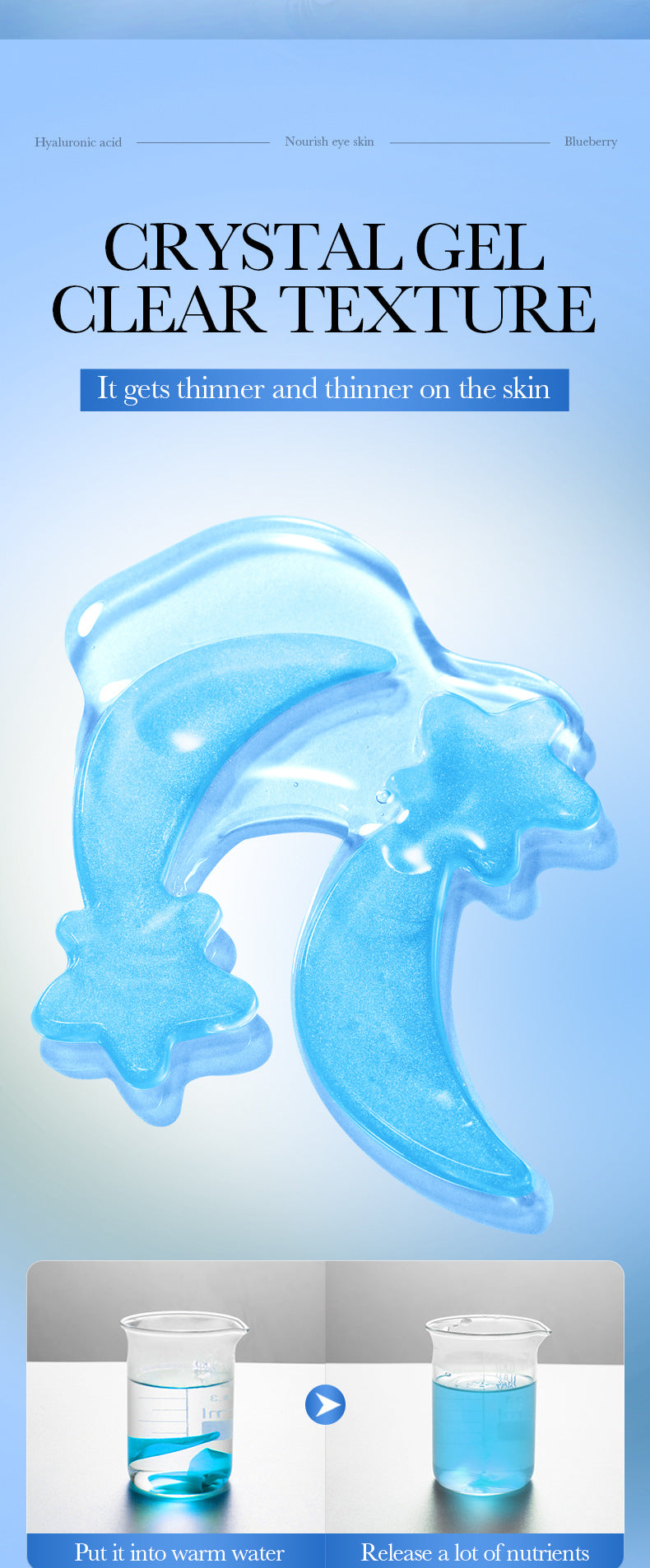 Full English Blueberry Fruit Smooth Eye Mask SADOER Moisturizing and Nourishing Eye Mask Patches  Wholesale