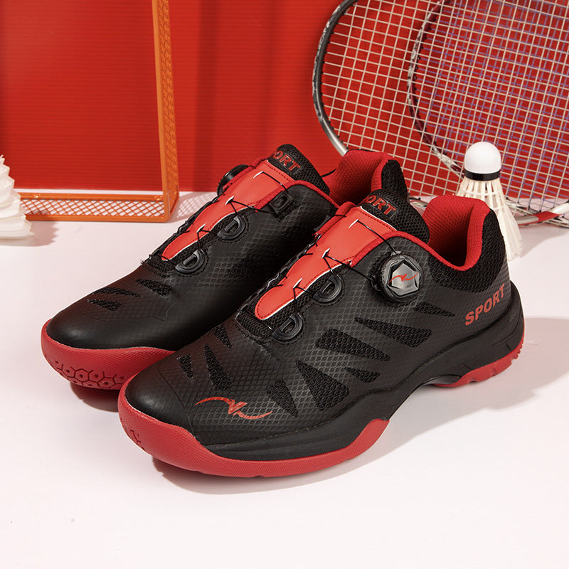 Plus Size New Luxury Fashion Rotating Buckle Badminton Shoes Trendy Versatile Tennis Table Tennis Sports Shoes