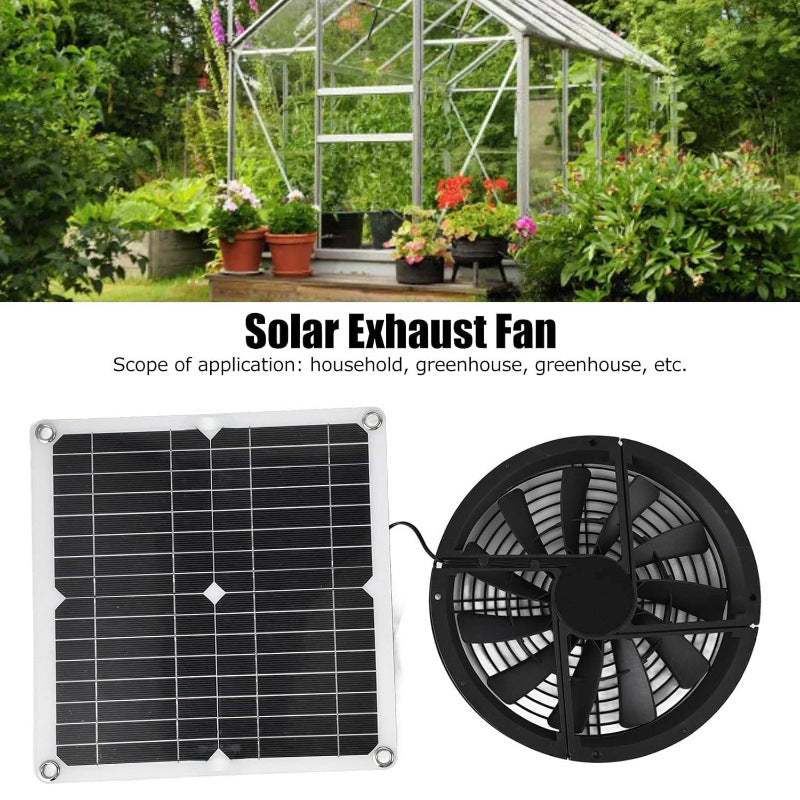 Factory Direct Solar Panel Kit Exhaust Fan Solar Photovoltaic Panel Suitable for Outdoor Chicken Coops Greenhouses Warehouses