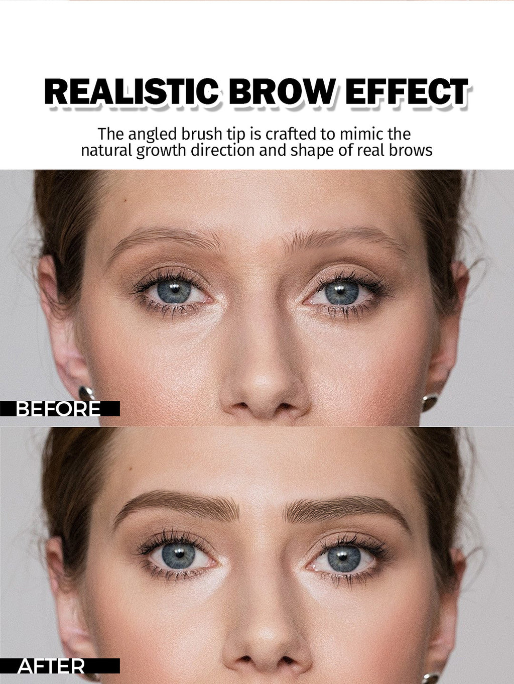 Hot-Selling Eyebrow Dye Cream Upgraded Version Press-Type Fine Brush Head Eyebrow Cream Waterproof Smudge-Proof Wild Eyebrow Pencil