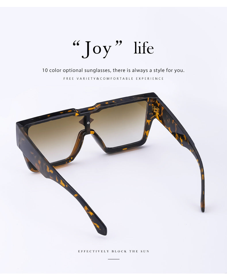 2025European and American 0k Rich Women Large Frame Sunglasses New One-piece Internet Celebrity Sunglasses for Women Trendy sunglasses