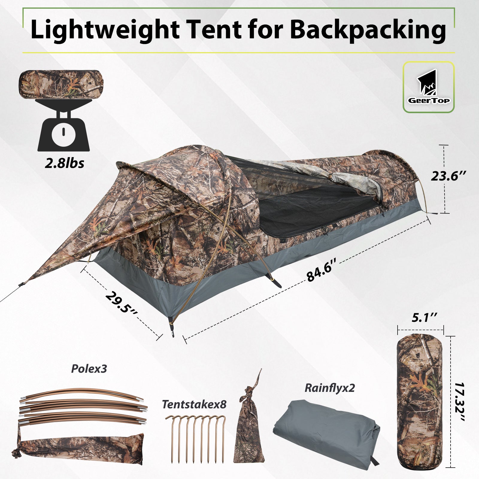 Single Tunnel Tent Outdoor Rainproof Cycling Hiking Camping Portable Windproof Lightweight Camping Tent