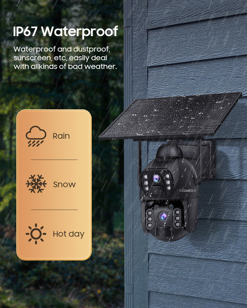 New Products from Manufacturers AOV Solar-powered Camera6MP High Definition Full Color Low Power Consumption4G Dual Camera Dual Screen