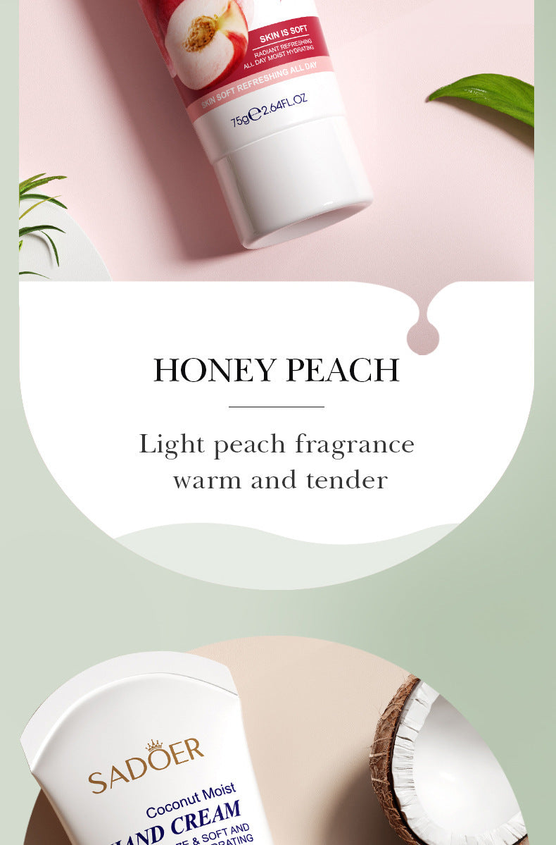 Full English SADOER Fruit Combination Moisturizing Hand Cream Hydrating Autumn and Winter Hand Cream  Foreign Trade Wholesale