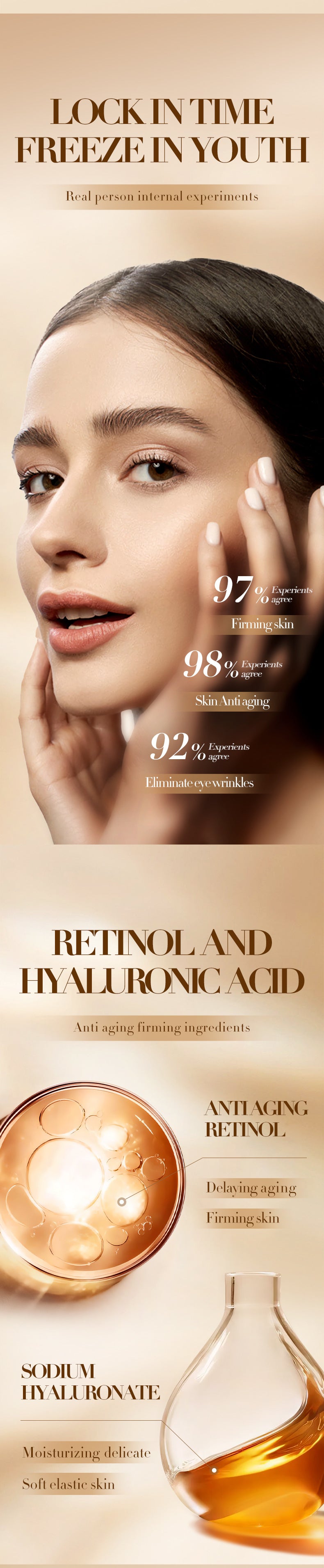 Retinol Skincare Set SADOER Anti-wrinkle, hydrating, moisturizing five-piece set for  foreign trade wholesale