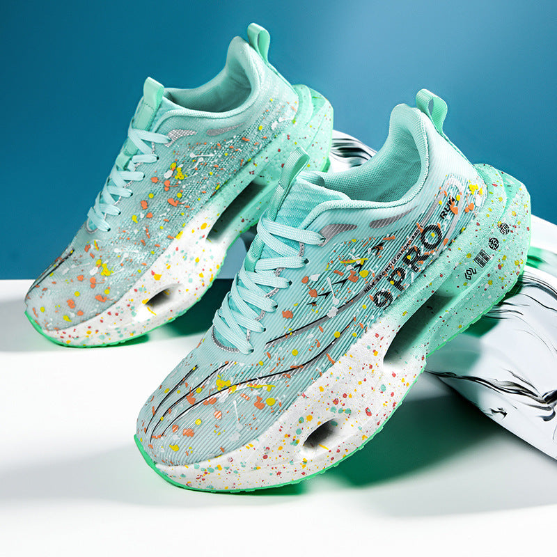 2025Autumn New Red Rabbit9Fluorescent Parent-Child Comfortable Sports Shoes High Elasticity Really Soft Sole Carbon Plate Wear-Resistant Running