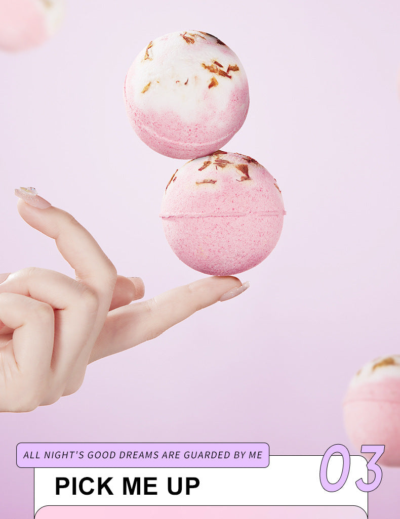 Full English Dried Flower Explosive Bath Salt Ball100gSADOER Clean Fragrance Bath Ball  Wholesale