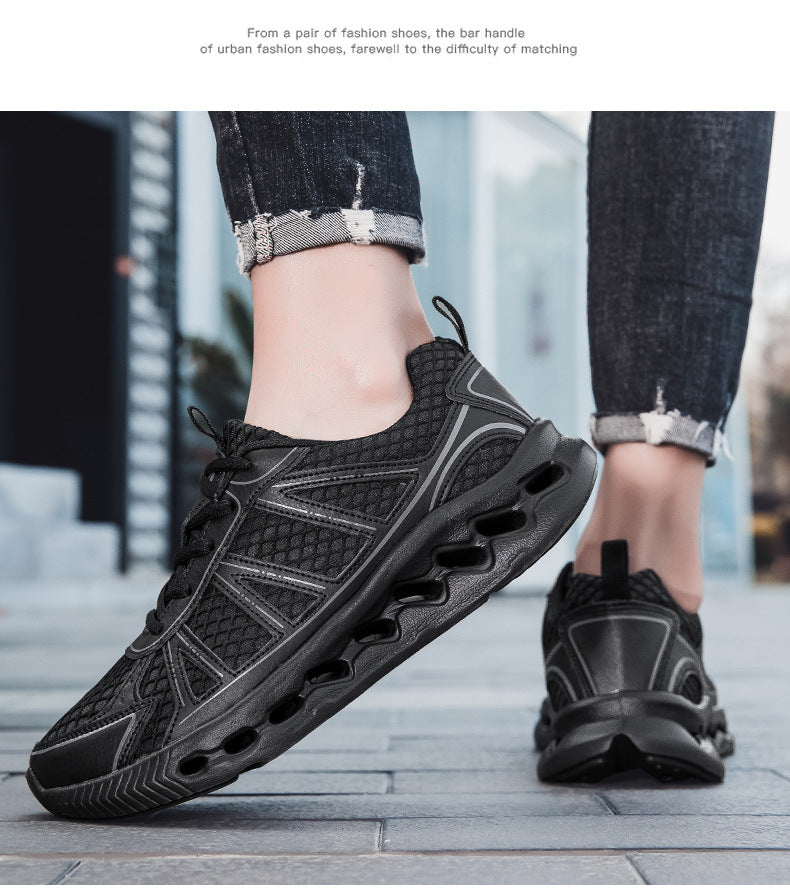 Autumn New Lightweight Shock Absorption Anti-Slip Sports Shoes Large Size Breathable Mesh Casual Shoes Men's Fashion Running Shoes