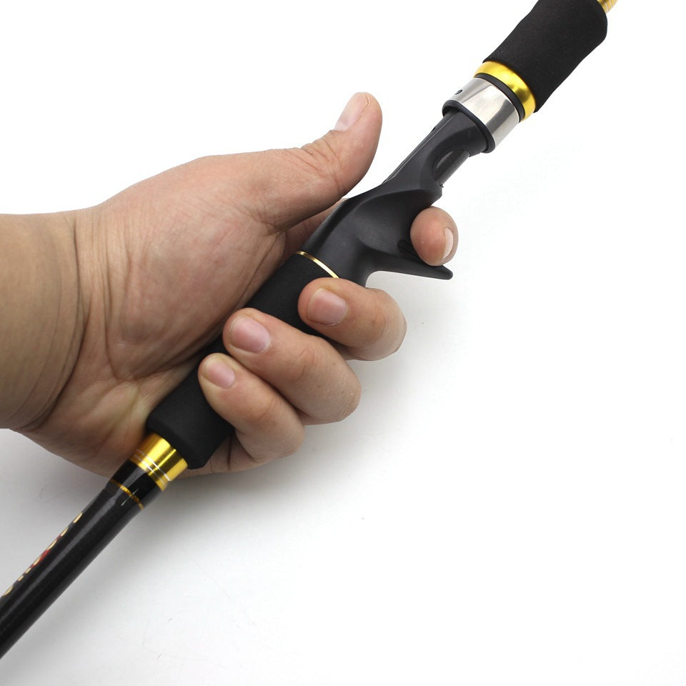 Retractable Lure Rod Carbon Fiber Fishing Rod Ultra-light Ultra-short Comfortable Handle European and American Popular Fishing Rod